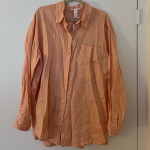 H&M apricot linen shirt